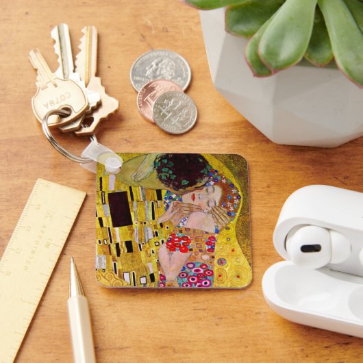 Der Kuss von Gustav Klimt, Vintager Jugendstil Schlüsselanhänger (Schreibtisch)