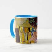 Der Kuss von Gustav Klimt, Vintager Jugendstil Tasse (Vorderseite Links)