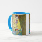 Der Kuss von Gustav Klimt, Vintager Jugendstil Tasse (Vorderseite Links)