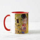 Der Kuss von Gustav Klimt, Vintager Jugendstil Tasse (Links)