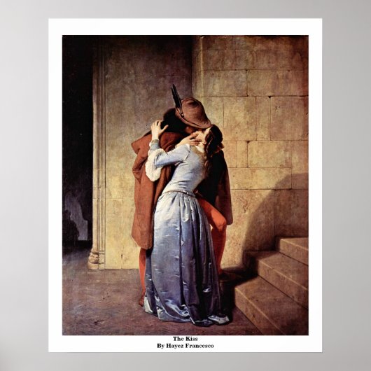 Der Kuss von Hayez Francesco Poster (Vorne)