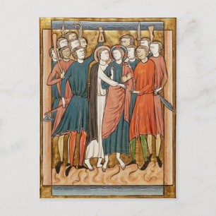 Der Kuss von Judas, 'Psautier a l'Usage de Paris' Postkarte