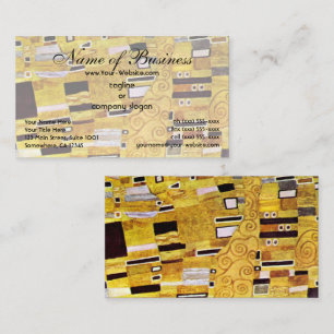 Der Kuss von Klimt, Art Nouveau Goldmusterdesign Visitenkarte