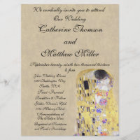 Der Kuss von Klimt Creamy Sand Einladung zur Hochz