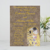 Der Kuss von Klimt Hochzeit Einladung Jugendstil (Stehend Vorderseite)