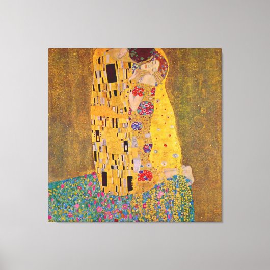 Der Kuss von Klimt Leinwanddruck (Vorderseite)