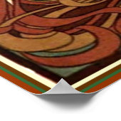 "Der Kuss" von Peter Behren Art Nouveau Print 12x1 Poster (Ecke)