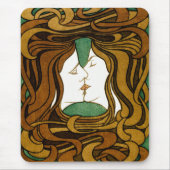 Der Kuss von Peter Behrens Art Nouveau Malerei Mousepad (Vorne)
