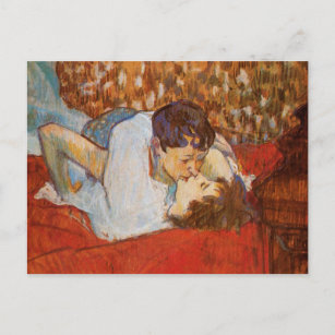 Der Kuss von Toulouse-Lautrec Postkarte