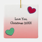 Der Kuss | Weihnachten Keramikornament (Rückseite)