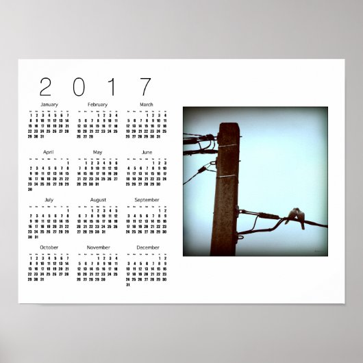 DER KUSS Weißer Kalenderposter 2017 Poster (Vorne)