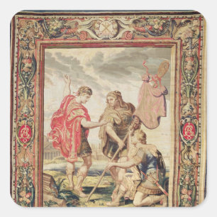 Der Labarum, bis 1663 Quadratischer Aufkleber
