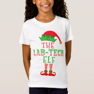 Der Labortechniker-Elfen-Weihnachts-Familien-Pyjam T-Shirt