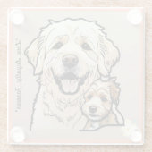 "Der Labrador der Liebe" Glasuntersetzer (Rückseite)
