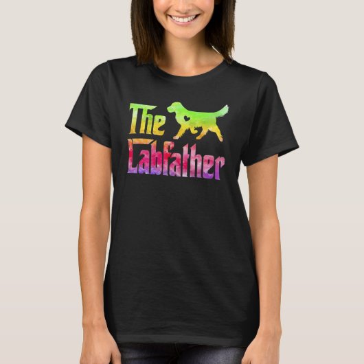 Der Labvater Labrador Retriever Gefärbte Krawatte T-Shirt (Vorderseite)