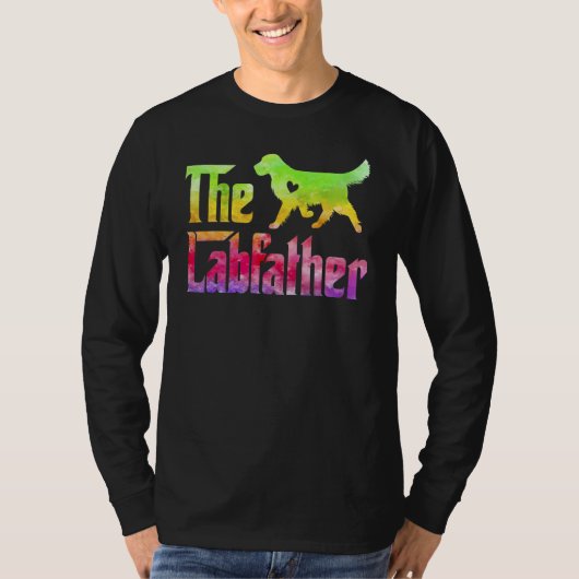 Der Labvater Labrador Retriever Gefärbte Krawatte T-Shirt (Vorderseite)