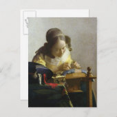 Der Lacemaker, 1669-70 Postkarte (Vorne/Hinten)