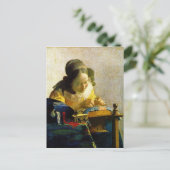 Der Lacemaker, Jan Johannes Vermeer Postkarte (Stehend Vorderseite)