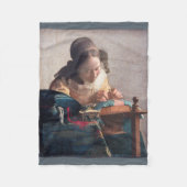 Der Lacemaker, Johannes Vermeer, 1669-1670 Fleecedecke (Vorderseite)