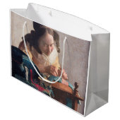 Der Lacemaker, Johannes Vermeer, 1669-1670 Große Geschenktüte (Rückseite Schrägansicht)