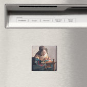 Der Lacemaker, Johannes Vermeer, 1669-1670 Magnet (In Situ (Geschirrspüler))