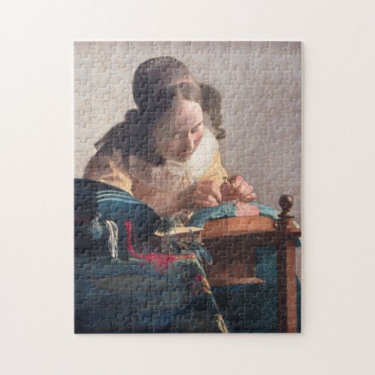 Der Lacemaker, Johannes Vermeer, 1669-1670 Puzzle (Vertikal)