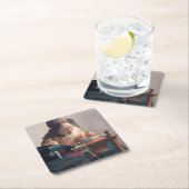 Der Lacemaker, Johannes Vermeer, 1669-1670 Rechteckiger Pappuntersetzer (Vor Ort)