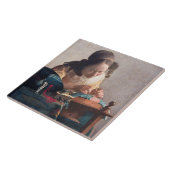 Der Lacemaker, Johannes Vermeer Fliese (Seite)