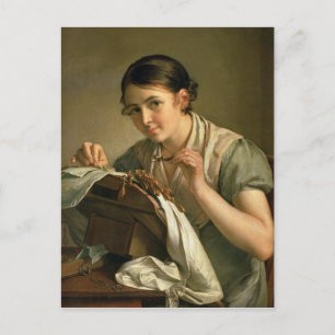 Der Lacemaker von 1823 Postkarte