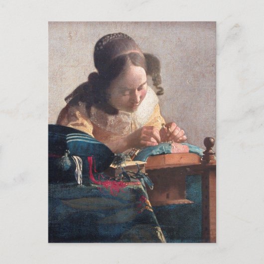 Der Lacemaker von Johannes Vermeer Postcard Postkarte (Vorderseite)