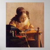 Der Lacemaker von Johannes Vermeer Poster (Vorne)