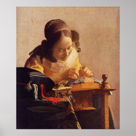 Der Lacemaker von Johannes Vermeer Poster (Vorne)