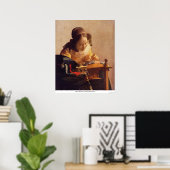 Der Lacemaker von Johannes Vermeer Poster (Heimbüro)