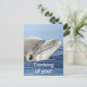 Der lächelnde Delphin Postkarte (Stehend Vorderseite)