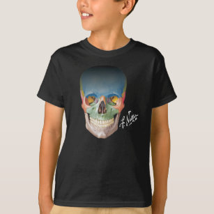 Der lächelnde Schädel des Netters auf einer T-Shirt