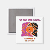 Der lächelnde Sonnenkollektor Magnet (Vorderseite/Rückseite)