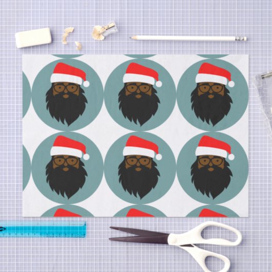 Der lächelnde Weihnachtsmann Seidenpapier (Handwerk)