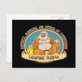 Der lachende Buddha Postkarte (Vorne/Hinten)