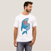 Der lachende Haifisch-Cartoon T - Shirt (Vorne ganz)