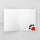 Der lachende Hund hat die Grußkarte gehört Karte (Innenseite)