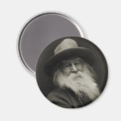 Der lachende Philosoph, Dichter Walt Whitman Magnet (Vorderseite/Rückseite)