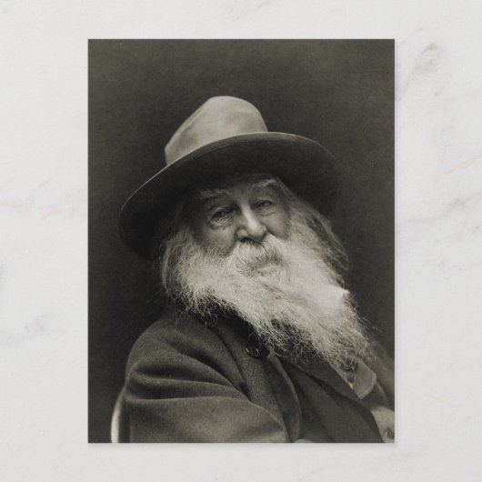 Der lachende Philosoph, Dichter Walt Whitman Postkarte (Vorderseite)