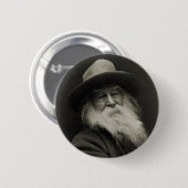 Der lachende Philosophen-Dichter Walt Whitman Button (Vorne & Hinten)