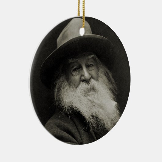 Der lachende Philosophen-Dichter Walt Whitman Keramik Ornament (Rechts)