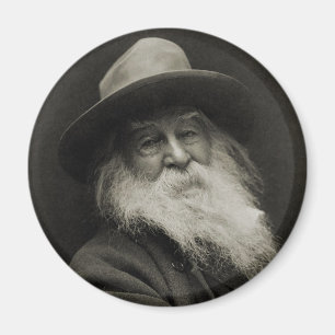 Der lachende Philosophen-Dichter Walt Whitman Magnet