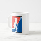 Der Lacrosse des Mädchens Kaffeetasse (Vorderseite Links)