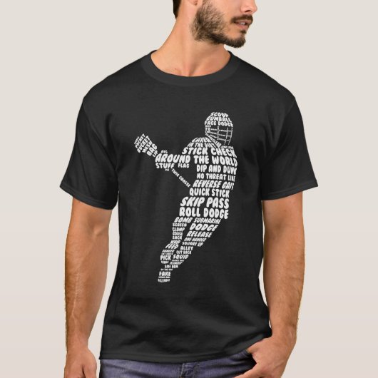 Der Lacrosse-Zahl lustiger grafischer T - Shirt (Vorderseite)