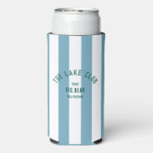 Der Lake Club Green Wappen Blue Nautical Strip Selters Dosenkühler (Seltzer Rückseite)