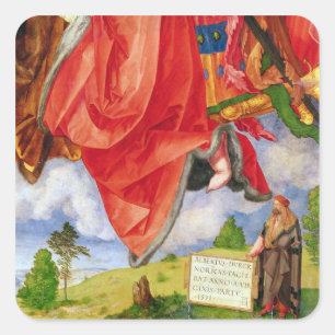 Der Landauer Altarpiece, Allerheiligen Quadratischer Aufkleber