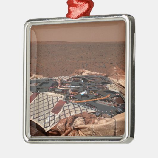 Der Landeplatz des Rovers Silbernes Ornament (Links)